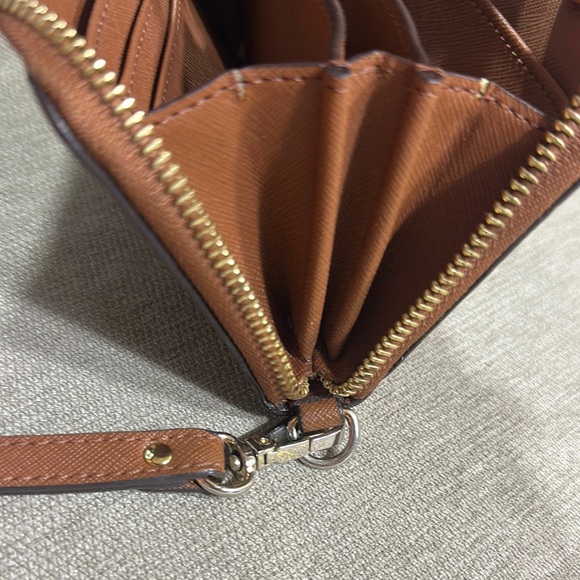 Michael Kors Tan Wristlet with Gold Accents - Picture 6 of 7